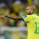 El brasiñelo Dani Alves en la Copa Mundial de Qatar 2022